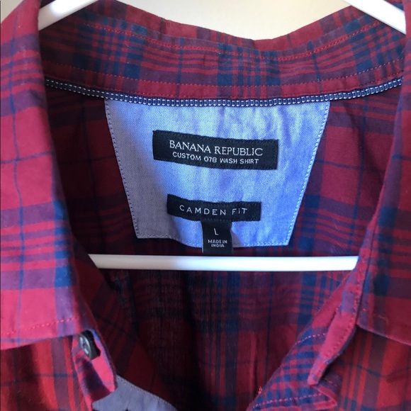 Banana Republic Plaid Button Down Long Sleeve - Picture 3 of 3